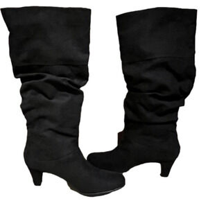 AEROSOLES Suede Slouch Boots Size 8